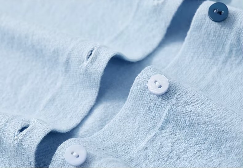 Jacquard Knitted Cardigan     Women’s spliced round O-neck long sleeves animal bird graphic single breasted button-up knitted cropped crewneck Cardigans for woman in light sky blue Spring womens petite-, plus-, size crew neck Sweaters fashion #W51H58806