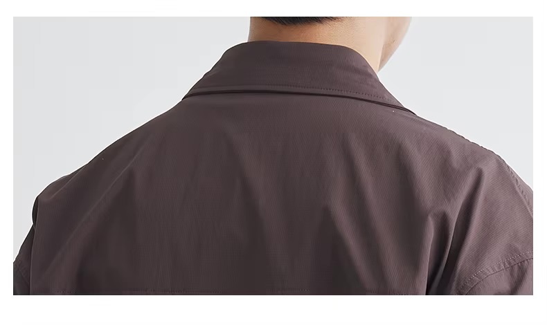 Men’s man mens petite-, tall-, plus-, size Loose Casual Short Sleeves Shorts 2 Piece Sets Suits Cityboy wfh office workwear Streetwear Fashion Daily Commute Cargo Shirt Top Shirts in wine-red