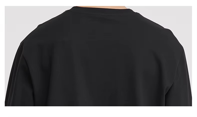 Men&rsquo;s man mens petite-, tall-, plus-, size Fake Two-piece Henry Collar V-neck Spring Loose Long-sleeves with drop shoulder and band cuff Casual Versatile Sweatshirt Clothing Tops Sweaters in black, with white