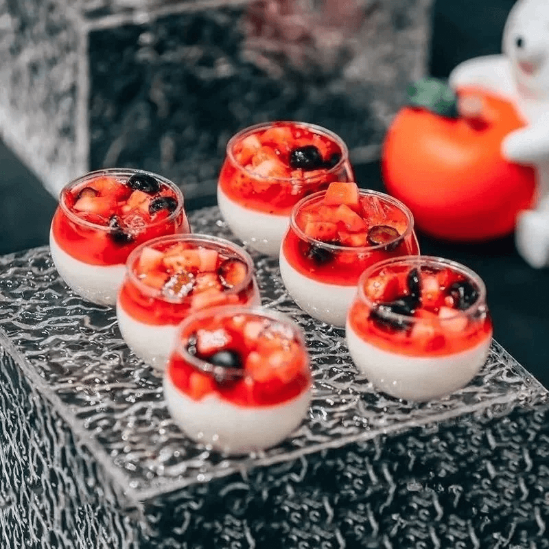20PCS Transparent clear Dessert Mousse Dessert Cups Party Birthday Wedding Restaurant Candy Snacks Jelly Christmas New Year Cups 2)-Piece set