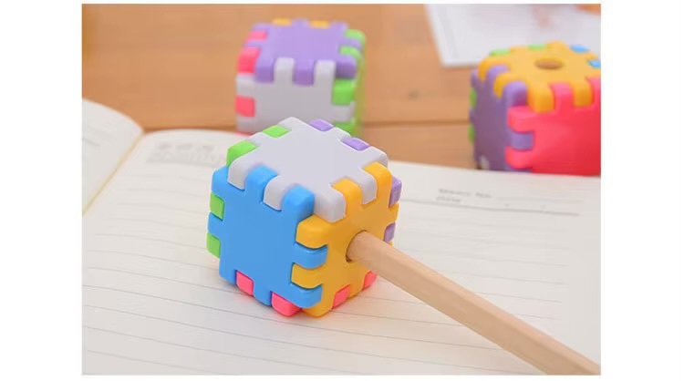 Office school home study room Kawaii Creative Blocks Pencil Sharpener Stationery accessory Supplies Novelty Gift Cube sharpeners Funny accessories in multi color
