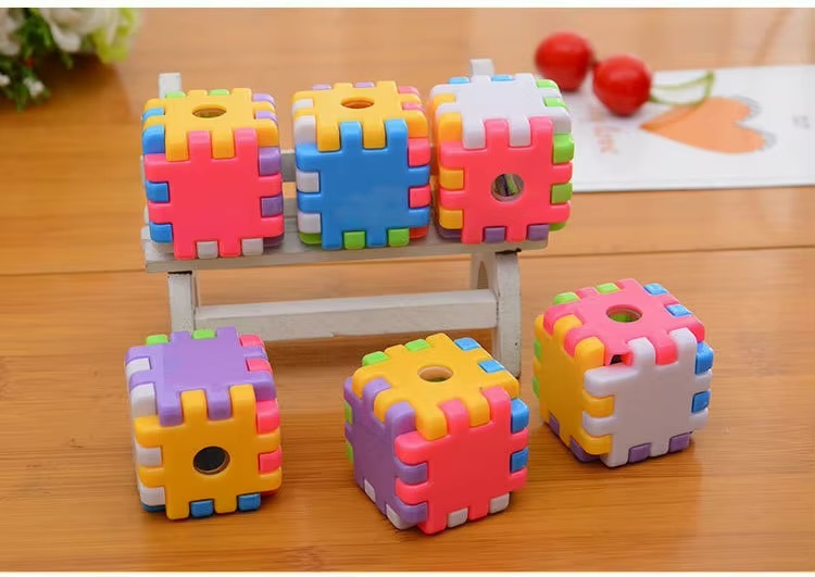Office school home study room Kawaii Creative Blocks Pencil Sharpener Stationery accessory Supplies Novelty Gift Cube sharpeners Funny accessories in multi color