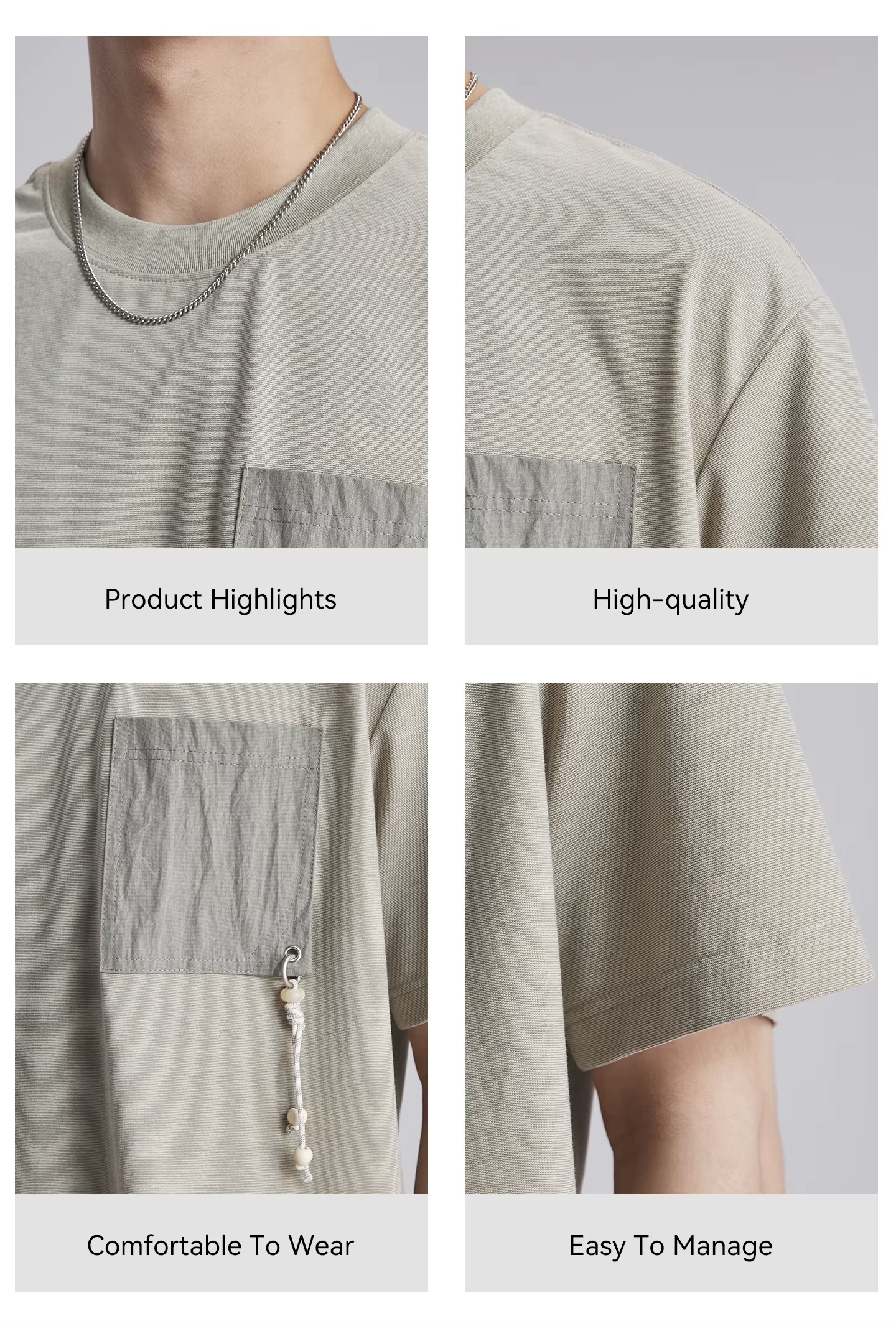 Men’s man mens petite-, tall-, plus-, size Color Block Wave hole hook latch chest Pocket Tee Textured Fabric Loose Drop Shoulder Breathable Casual Short half Sleeves crewneck round O-neck T-Shirt Tops T-Shirts in green