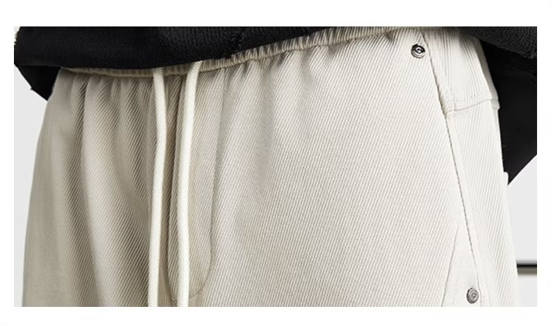 Men’s man mens petite-, tall-, plus-, size Straight Loose American Youth Casual Straight Fashion Sports Thin Style S-3XL Mid-rise Wide-leg Pants Breathable Thin Trousers in apricot