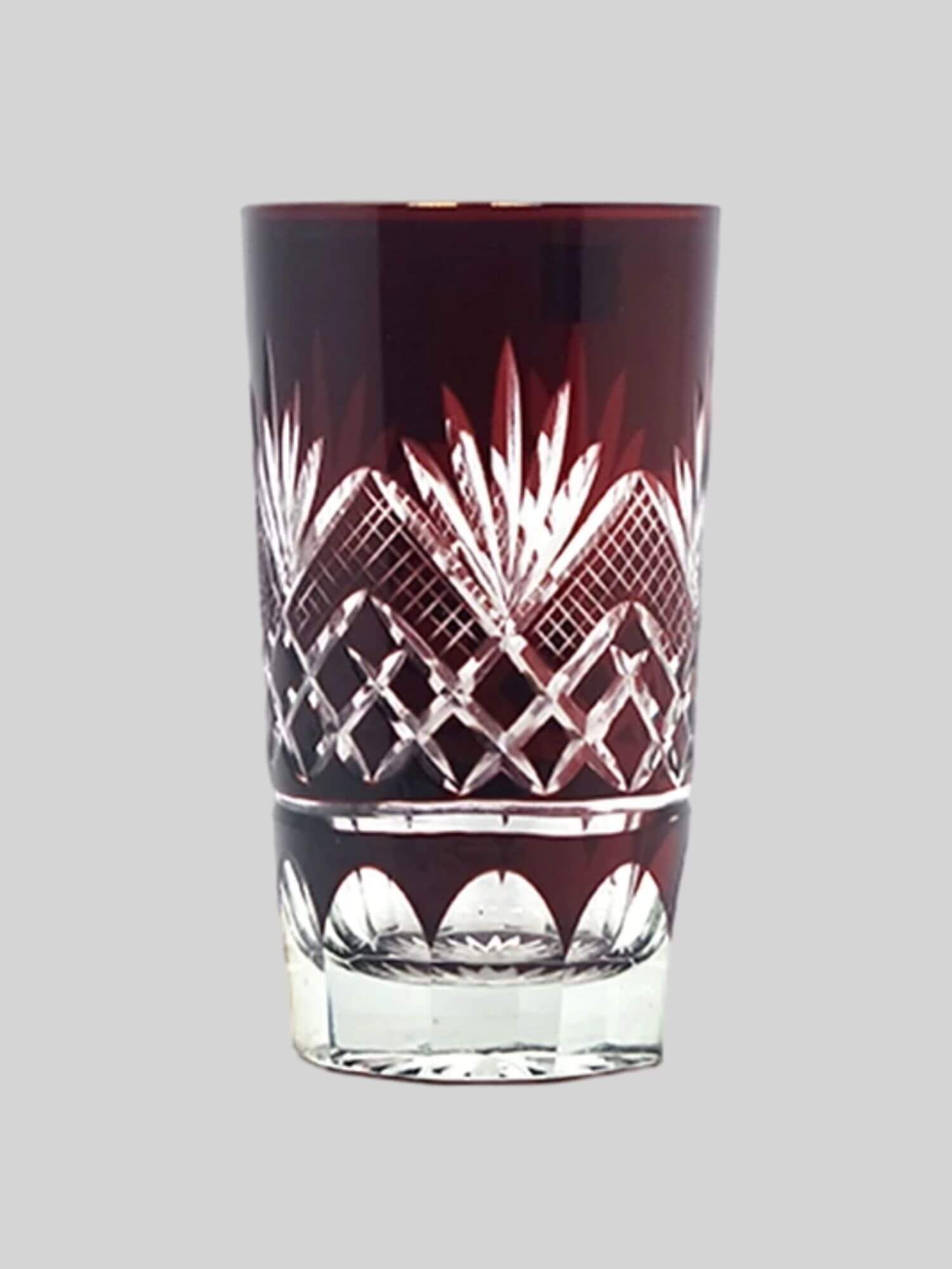 Edo Kiriko Bohemian Crystal Glass     Czech handmade high quality hand cut to clear red whisky bar drinkware Handmade Czechoslovakia Whiskey glasses Czechoslovakian wine glassware