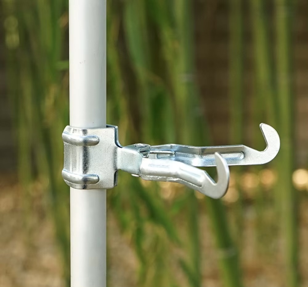 Clip Hanging Hook  Tent accessory Canopy pole lamp hang clips Outdoor light hooks garden entertaining accessory in silver color