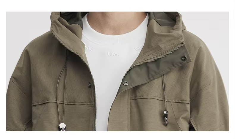 Men&rsquo;s man mens petite-, tall-, plus-, size Light Travel Hooded Jacket Workwear Streetwear Premium Trendy Spring Summer Fall Autumn Jacket Outerwear outdoor camping Outwear Jackets in brown