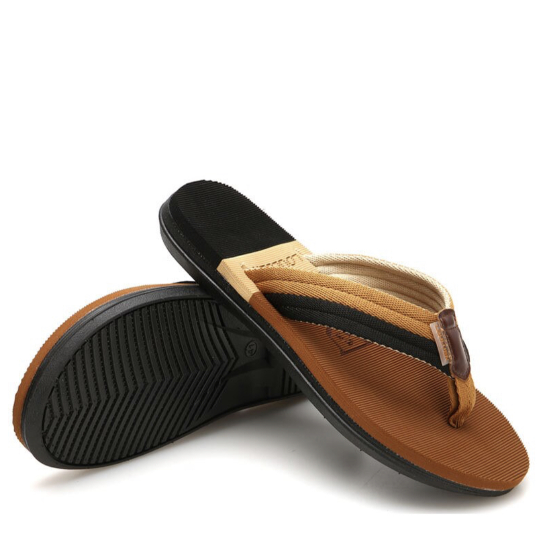 Soft Flip-Flops  Genderful Unisex Anywear Men’s Women’s Summer Student Couple Cool Beach Shoes Outdoor Casual Comfortable Feet Indoor British Stvle Slippers for Man Woman in Khaki brown 