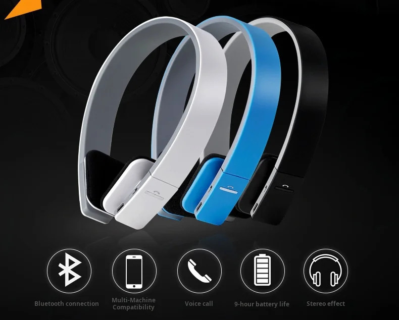 BQ618 Wireless Bluetooth Earphones Microphone Headset Personalized Sports And Gaming Earphones Call answering Suitable For IOS and Android headsets in white, blue, black