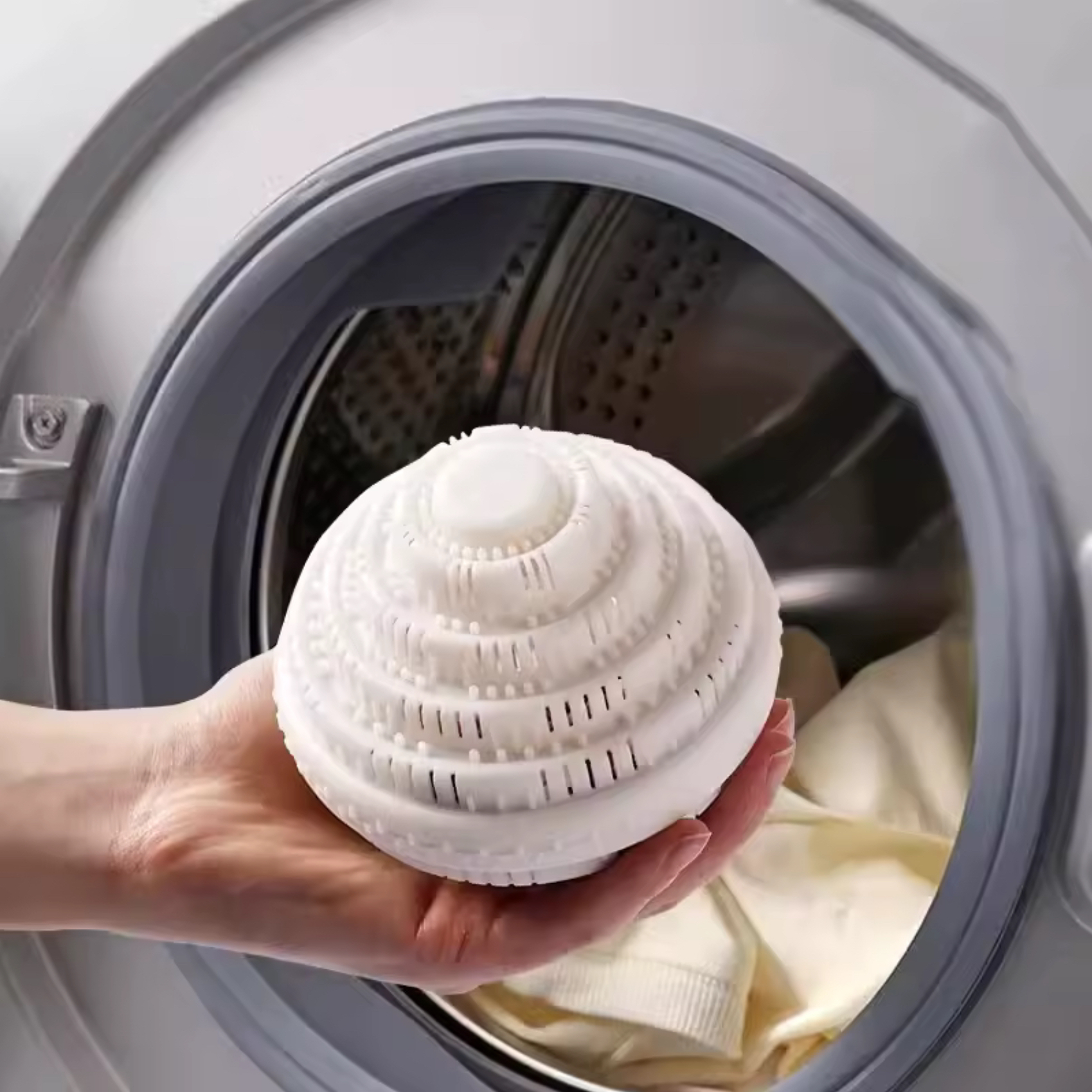 Japan Nano Ceramic Laundry Ball Household decontamination accessory retain scent anti-tangle magic washing machine hair remover Orb beads wash clothes cleaning orbs balls accessories in white, blue (random color send)