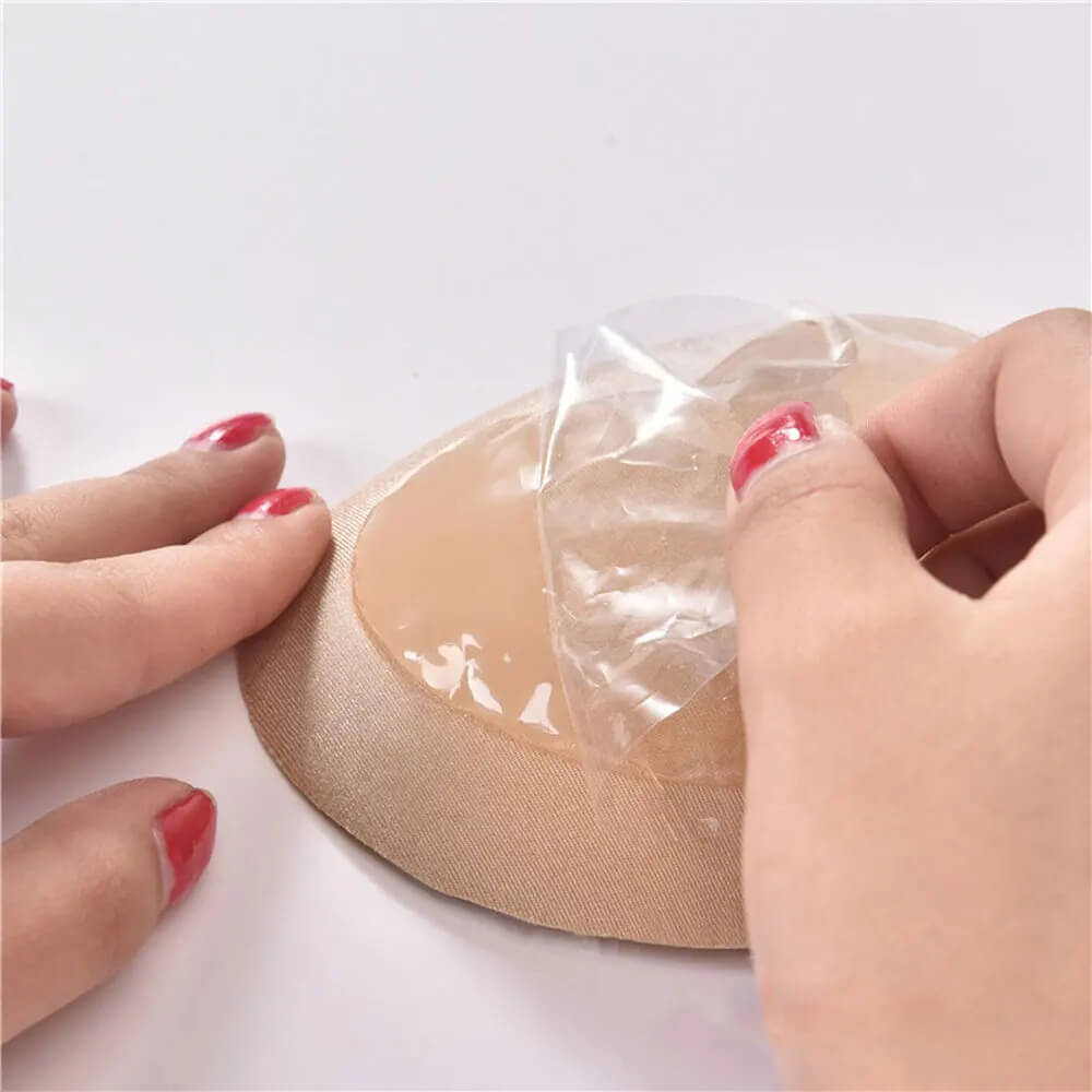 Women’s 1 Pair Padded Bust Pads Swimsuit Bikini Pad Paste Small Bust Thicker Padding Breathable Insert Sponge Bra Self-adhesive Invisible Chest Pads inserts for woman in natural beige tan, black color Womens intimates
