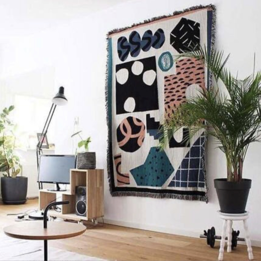 Geometric Tapestry Blanket  Casual Multicolor Carpet Decoration Carpets Sofa Leisure Original Single Tapestries Mat Living Room Bedroom Home Decor