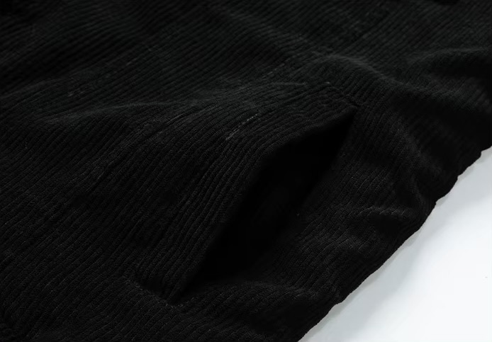Men’s man mens petite-, tall-, plus-, size Trending corduroy Light Travel Workwear Streetwear Trendy Spring Summer Fall Autumn lined Chore Jacket Outerwear outdoor camping Outwear Jackets in black with cream