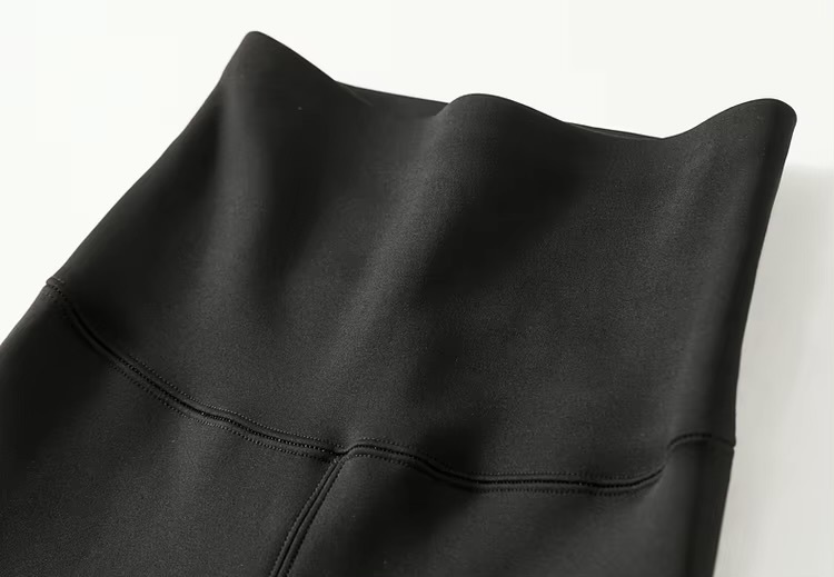 Slim Fit Leggings     Women’s high rise elastic waist honeycomb hip lift thick beige fleece lined Knit Pencil pants for woman in black Female womens basic spring petite-, tall-, plus-, size commute fashion office wfh workwear knitted clothing #W44K58691