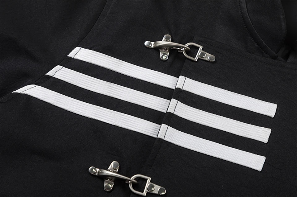 Women's woman womens petite-, tall-, plus-, size Chinese style mandarin collar long sleeves with turn-up cuffs, metal irregular diagonal styled latch button lock close slit side pockets Oversize clothing Trend external clothes Jackets Blazer outwear Fashion outerwear in black with white accent