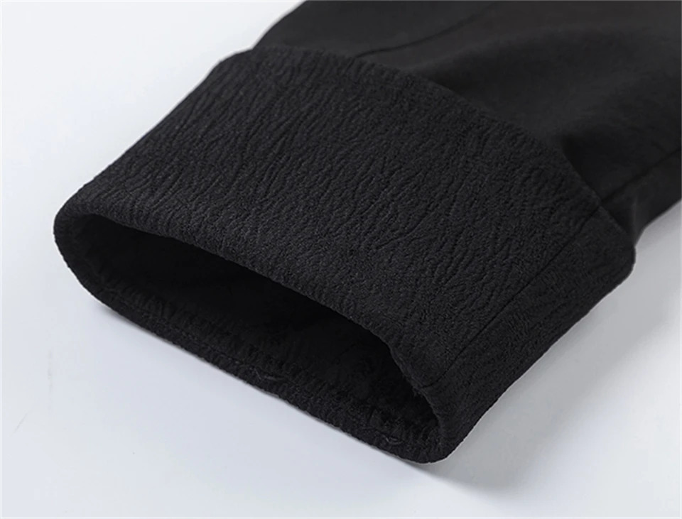 Women's woman womens petite-, tall-, plus-, size Chinese style mandarin collar long sleeves with turn-up cuffs, metal irregular diagonal styled latch button lock close slit side pockets Oversize clothing Trend external clothes Jackets Blazer outwear Fashion outerwear in black with white accent