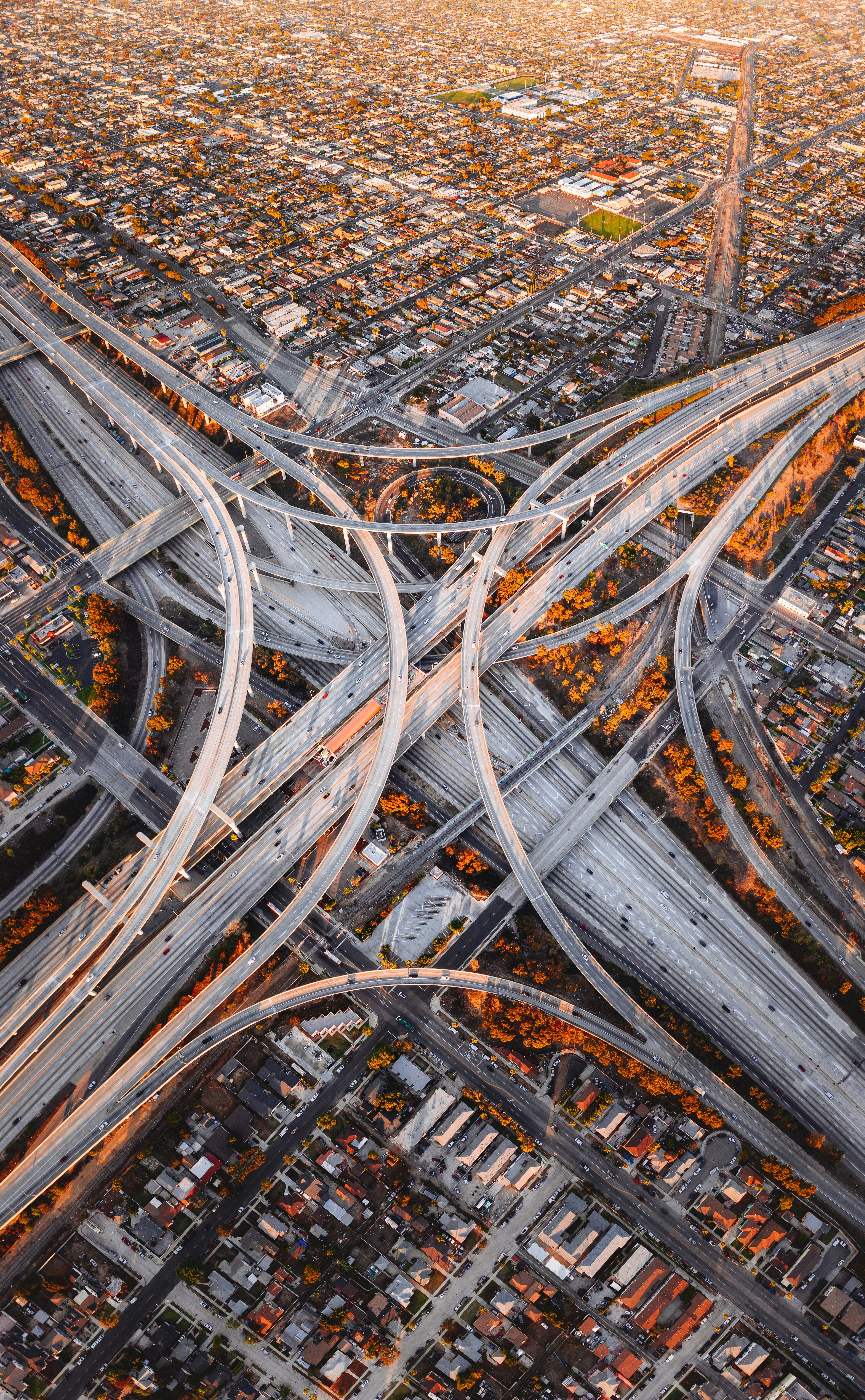 Judge Harry Pregerson Interchange, LAX Poster   United States of America Los Angeles California Freeway Highway expressway interchanges American motorway roads USA flyovers overpasses paper posters prints