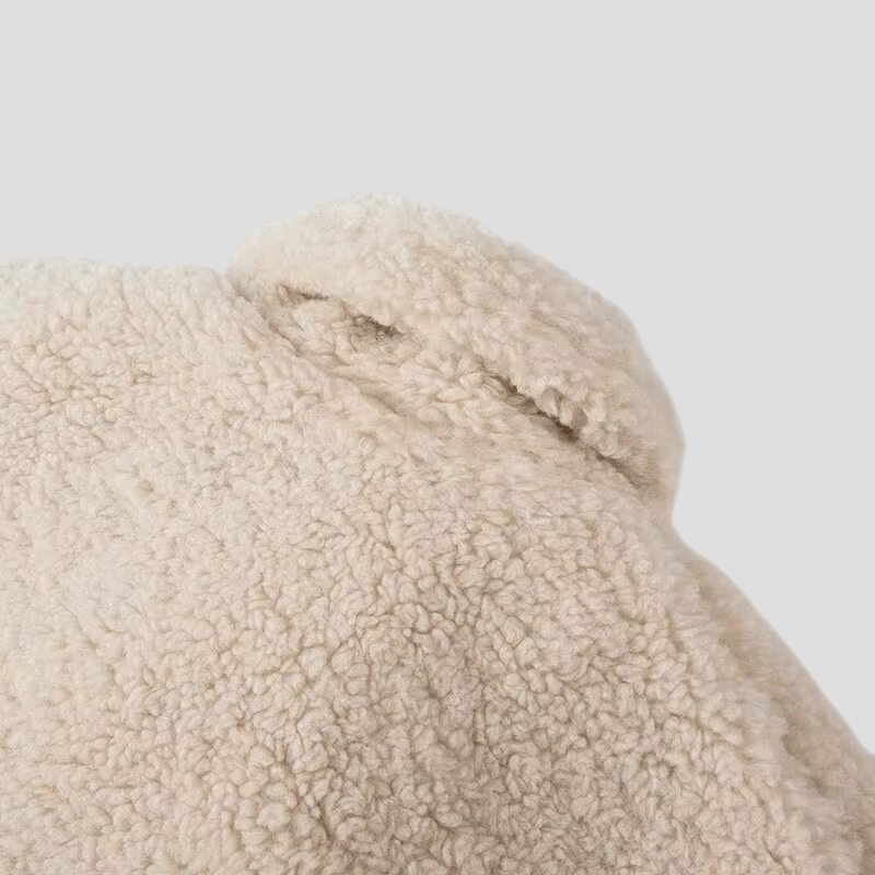 Women’s woman womens petite-, tall-, plus-, size Winter Fashion Warm Plush Ladies Casual Turn-Down Collar Thick Female Vintage Long Sleeves button-up irregular close patch pockets Outerwear in light Apricot Outwear Jackets Coats