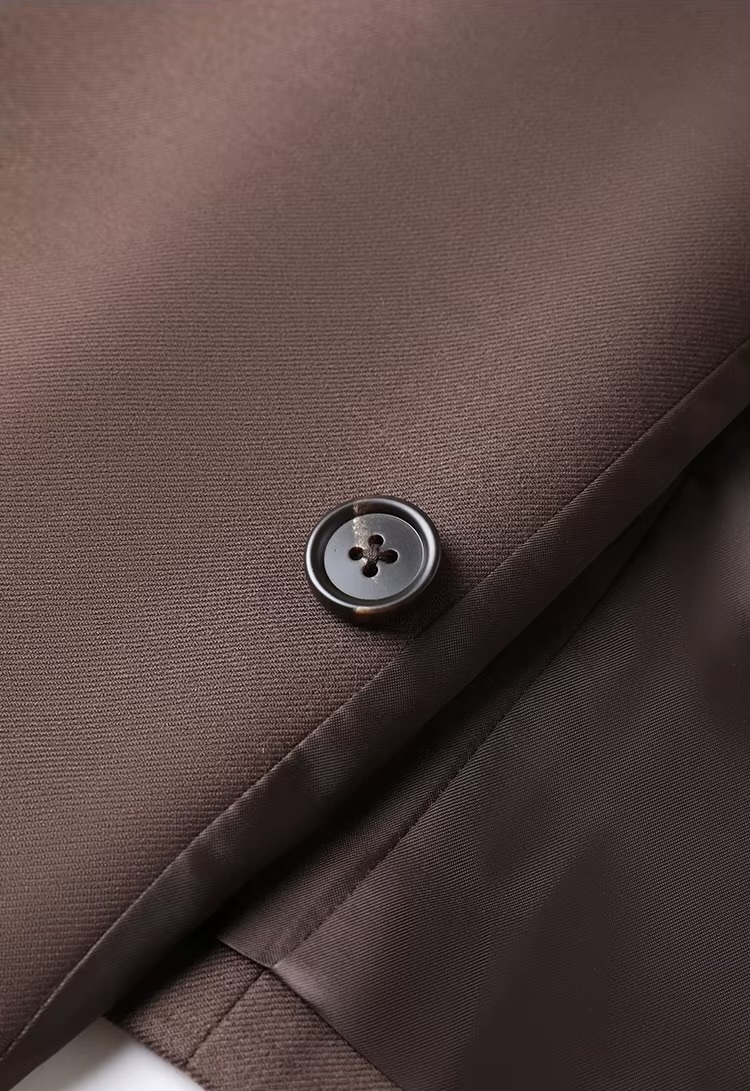 Women’s woman womens petite-, tall-, plus-, size Light Luxury High-Quality commute wfh office workwear Australian wool-blend buckle belt v-neck sleeveless blazer vest outerwear tops Outwear vests in brown