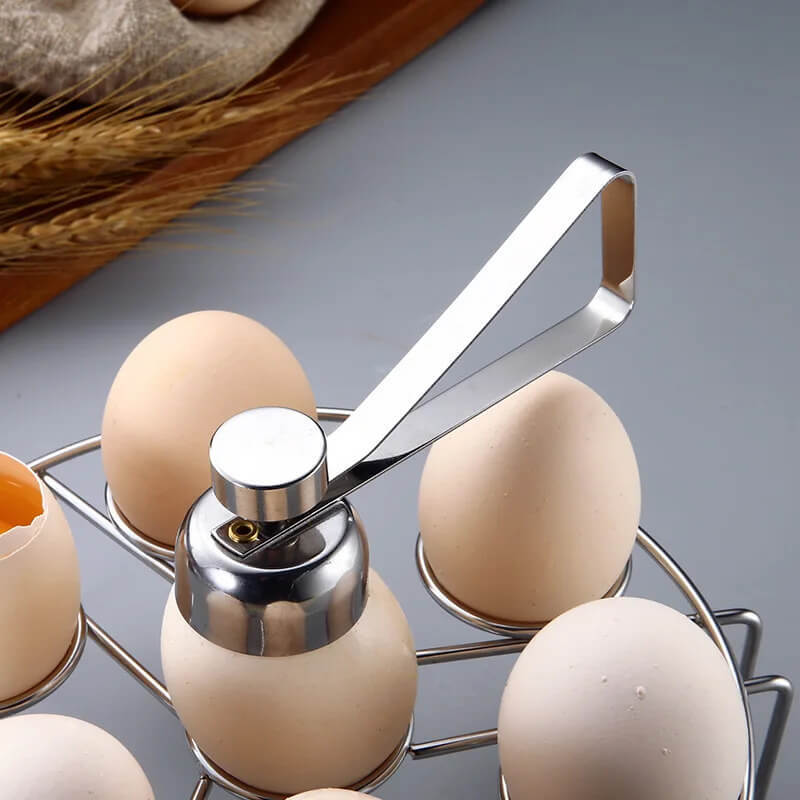 Stainless Steel Egg Topper Cutter Metal Egg Scissors Boiled Raw Opener Creative Kitchen Tool boiled eggs Accessories Cool Gadgets in silver color