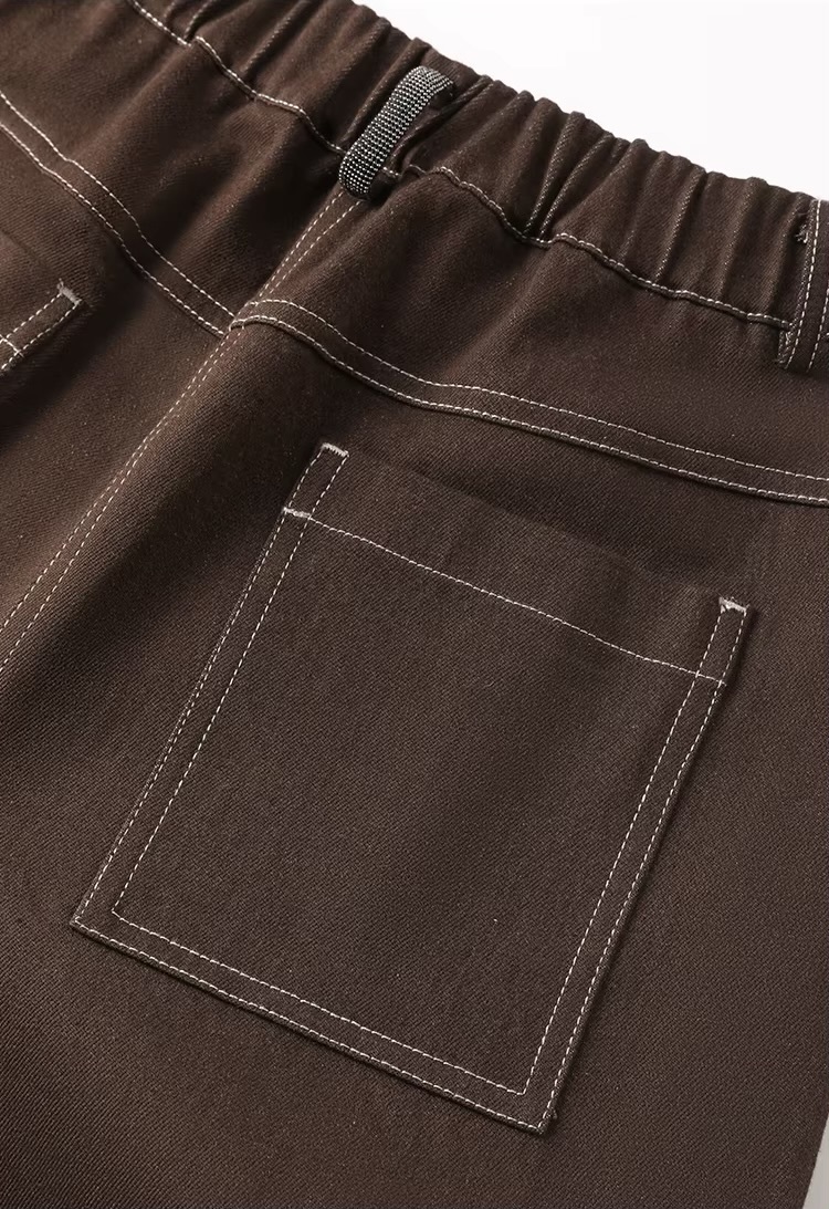 Women&rsquo;s woman womens petite-, tall-, plus-, size Light Luxury High-Quality casual office wfh workwear evening party wear Cotton denim mid-rise straight cut denim jeans Trouser pants in brown