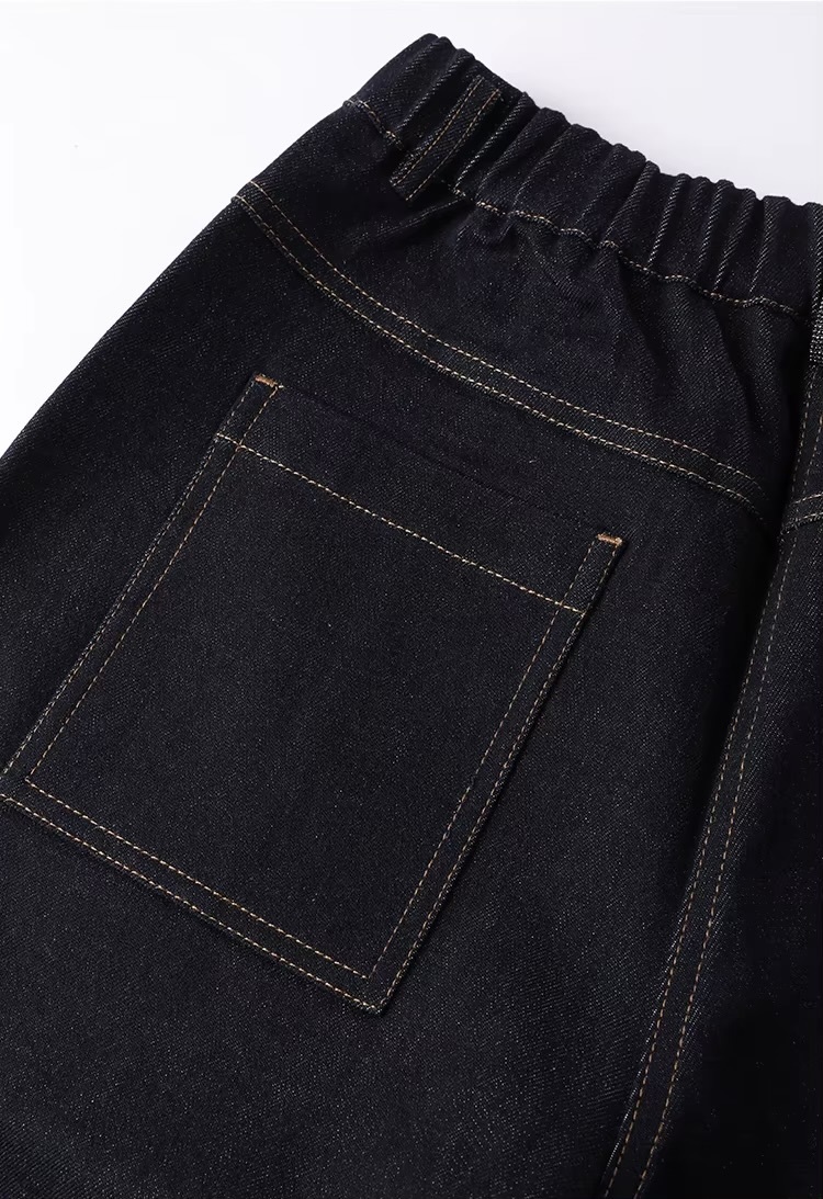 Women&rsquo;s woman womens petite-, tall-, plus-, size Light Luxury High-Quality casual office wfh workwear evening party wear Cotton denim mid-rise straight cut denim jeans Trouser pants in dark blue black