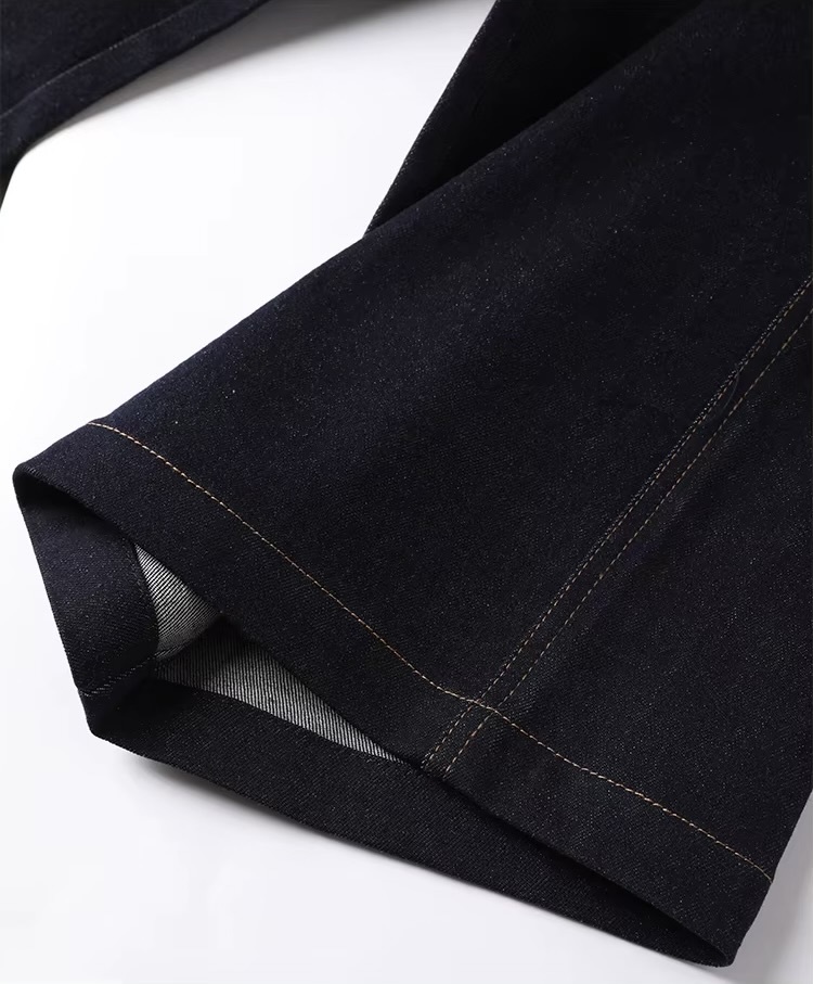 Women&rsquo;s woman womens petite-, tall-, plus-, size Light Luxury High-Quality casual office wfh workwear evening party wear Cotton denim mid-rise straight cut denim jeans Trouser pants in dark blue black