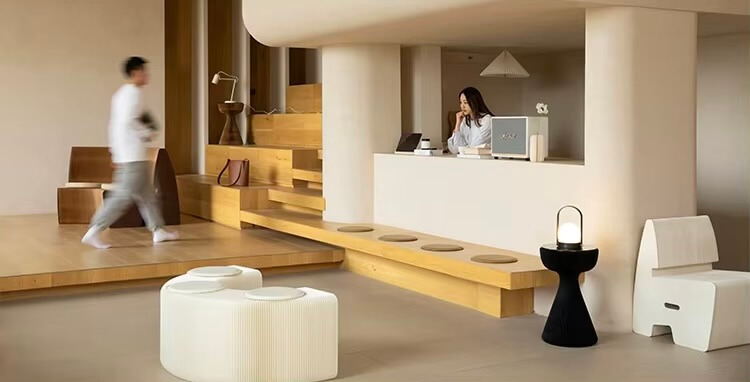 Eighteen Paper Organ accordion Folding Stool Bench Magnetic Standby Guest Chair Ottoman Bed Tail Retractable Home Multi-functional Stools Can Be Stacked Office Home Benches Furniture in white color