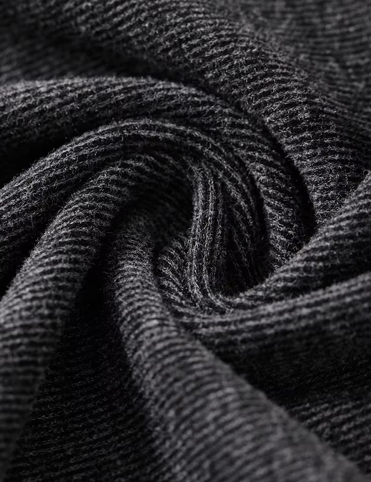 Comfort Hooded Dress    Women’s regular fit and flare button-up front casual knit long sleeves long natural waistline folds pleats mid-calf dresses for woman in Gray  Female Fall Autumn Spring womens fashion viscose-blend grey pleated knitwear #143L56787