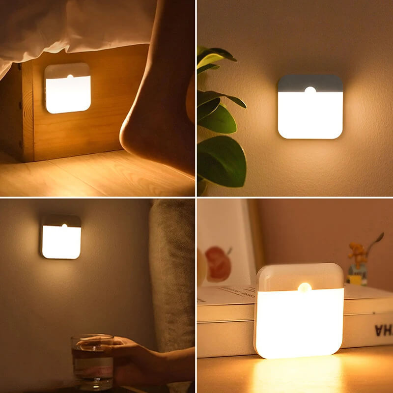LED Wireless Night Light, Human Motion Sensor Lantern Rechargeable Wall Lamp, for Camping Summer Stairs Closet Kitchen Toilet Lighting lights