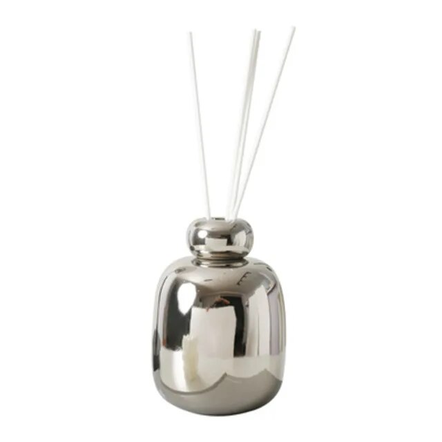 Aroma Diffuser Bottle with Sticks silver   Room Decor Home Empty Room Fragrance Perfume Diffusers Stick Bottles