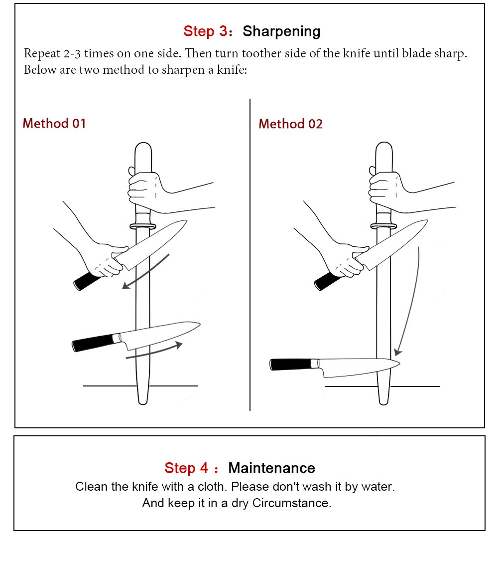 Kitchen Knives Carbon Steel Knife Sharpening Steel, Professional Knife Sharpener Rod, Honing Rod with Hanging Holes in silver color with natural brown wood handle