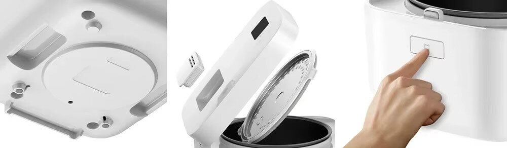 Xiaomi Mijia Rice Cooker 4L C1 Pro 860W, 28-Min Fast Cook 24H Preset Black Crystal Non-Stick Pot Top Touch Control Warmer kitchen appliances cookers in white