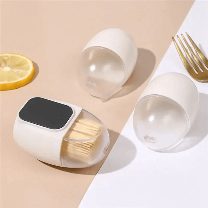 Oval Magnetic Toothpick Storage Case Portable Toothpick Dispenser Toothpicks Box ABS Plastic refrigerator fridge magnet holders in white