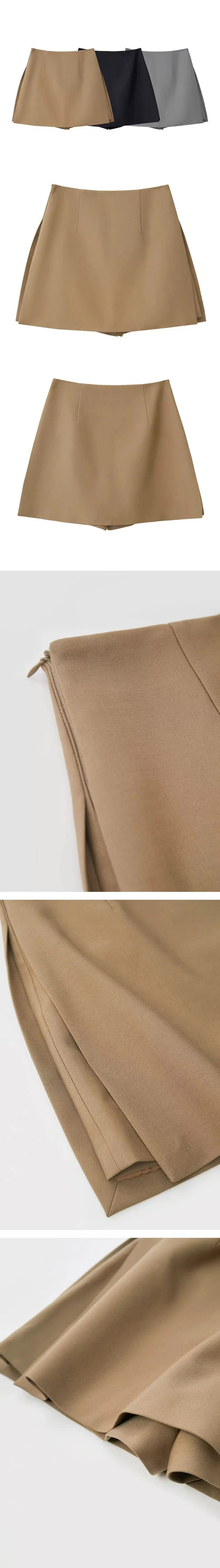 Women&rsquo;s woman womens petite-, tall-, plus-, size Light Luxury High-quality Elegant Short Winter commute wfh office workwear evening party empire waistline straight cut mini Skirt skirts in coffee tan color