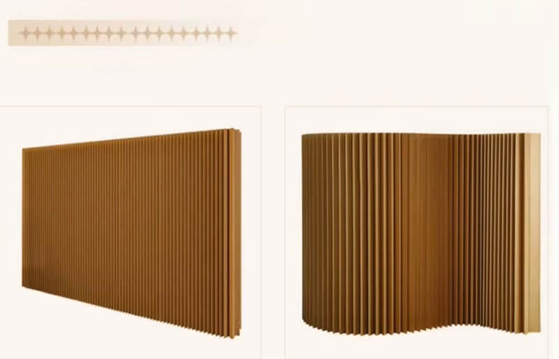 Creative Home Decor Movable White Brown Black Organ Paper Wall Screen Room Dividers Office Partition Removable Folding Baffle in brown, white, black