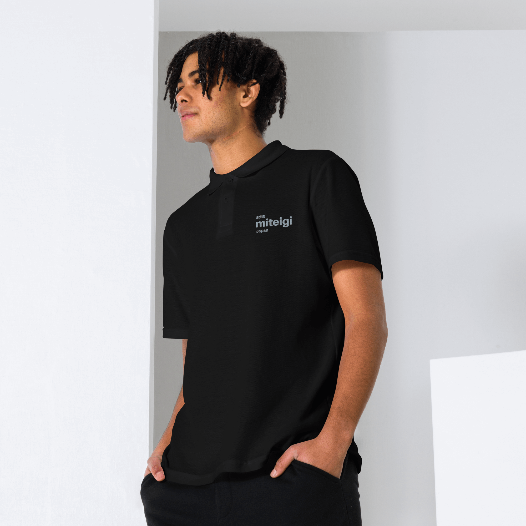 Unisex 100% cotton Pique Polo Shirt miteigi brand logo