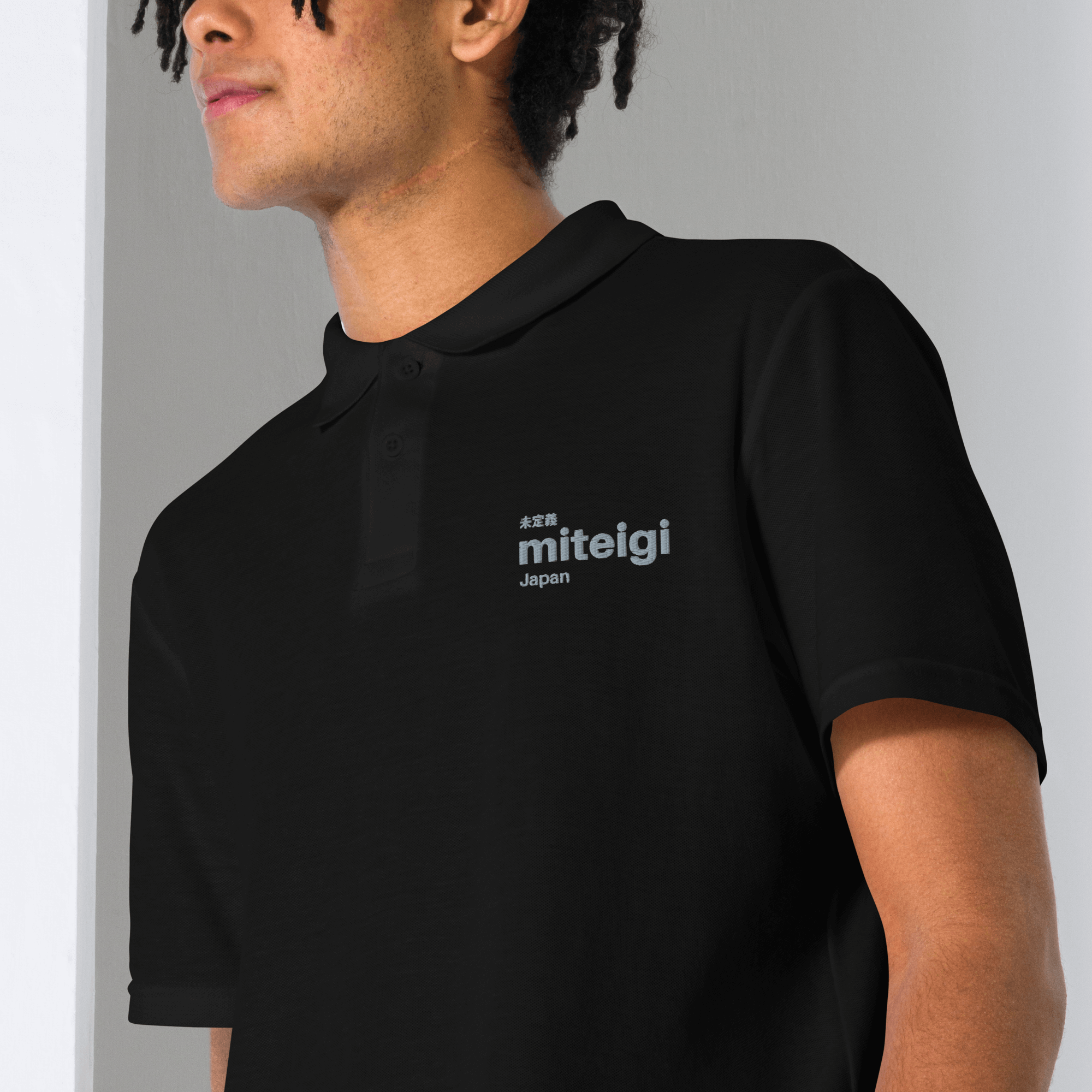 Unisex 100% cotton Pique Polo Shirt miteigi brand logo