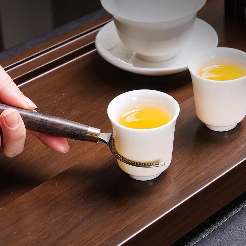 Tea Art Six Gentlemen Set Ebony Rosewood Tea Caddy Spoons Cups Forks Kung Fu Tea Tools Accessories wooden tea ceremony 6-Piece sets
