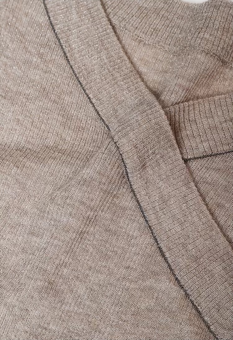 Women&rsquo;s woman womens petite-, tall-, plus-, size Light Luxury High-Quality wool long sleeves angular v-neck knit SoftWool sweater tops sweaters in purple beige color
