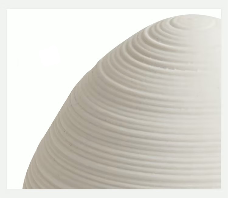 White Ceramic Dessert Bowl Thick Soup Bowl Yogurt Bowls Steamed Egg Bowls Egg Shaped Bowls Molecular Cuisine Simple Dining Tableware Breakfast dessert Dinnerware Bowls in white ripple pattern design