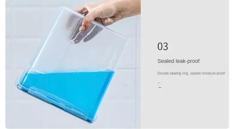 Cereal Storage Container 2.5/4L  Airtight Moisture-proof Insect Proof Rice Bucket Food Storage Box Plastic semi-Transparent Sealed Tank containers