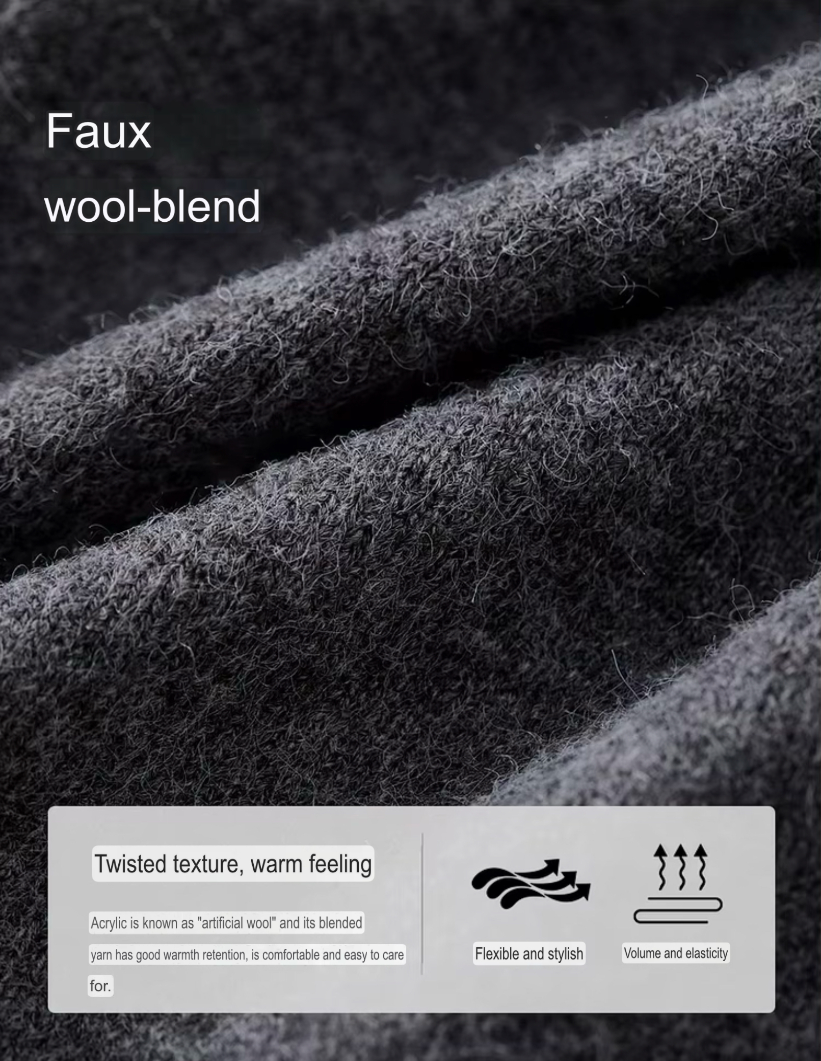 Hooded Cable Knit Sweater     Women’s loose fit drop long sleeves with dropped shoulders and rib cuffs simple solid knitted pullovers for woman in gray Ladies Fall Autumn Winter Spring womens grey ribbed hem sweaters #W44E57204