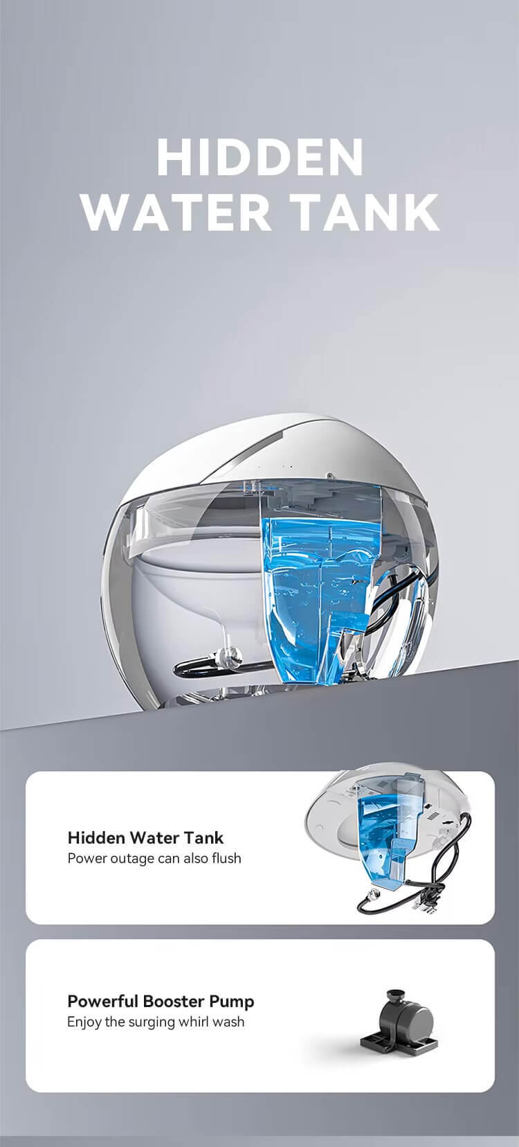 Smart Toilet     Egg shape design Intelligent automatic operation flushing toilet bowl WC ceramic Bathroom toilets in white