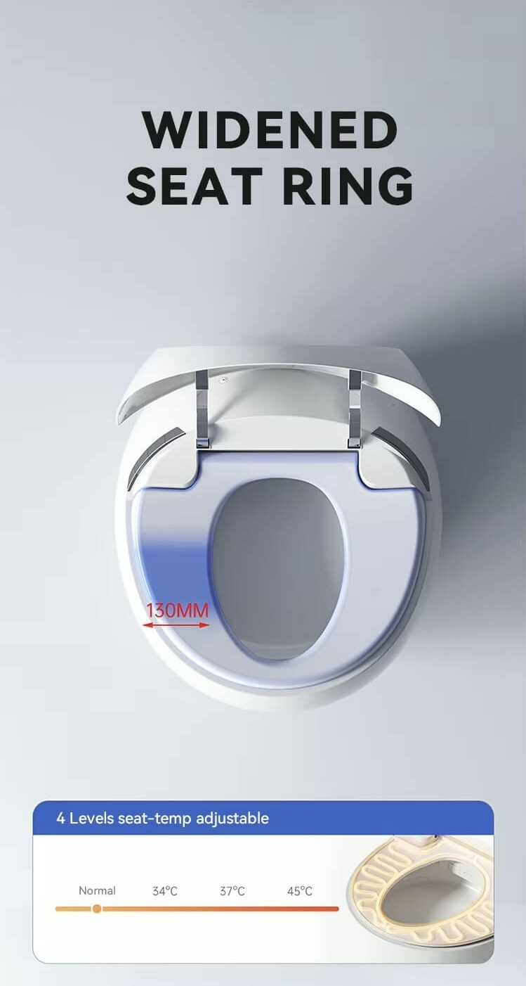 Smart Toilet     Egg shape design Intelligent automatic operation flushing toilet bowl WC ceramic Bathroom toilets in white