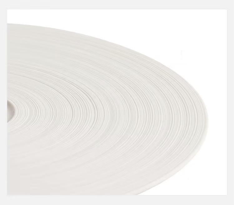 Ceramic Disc Dessert Snack Sushi Dish Serving Plate Three Legged Line Patterned Dining Plates Restaurant Simple Dining Tableware Dinnerware in white ripple pattern design