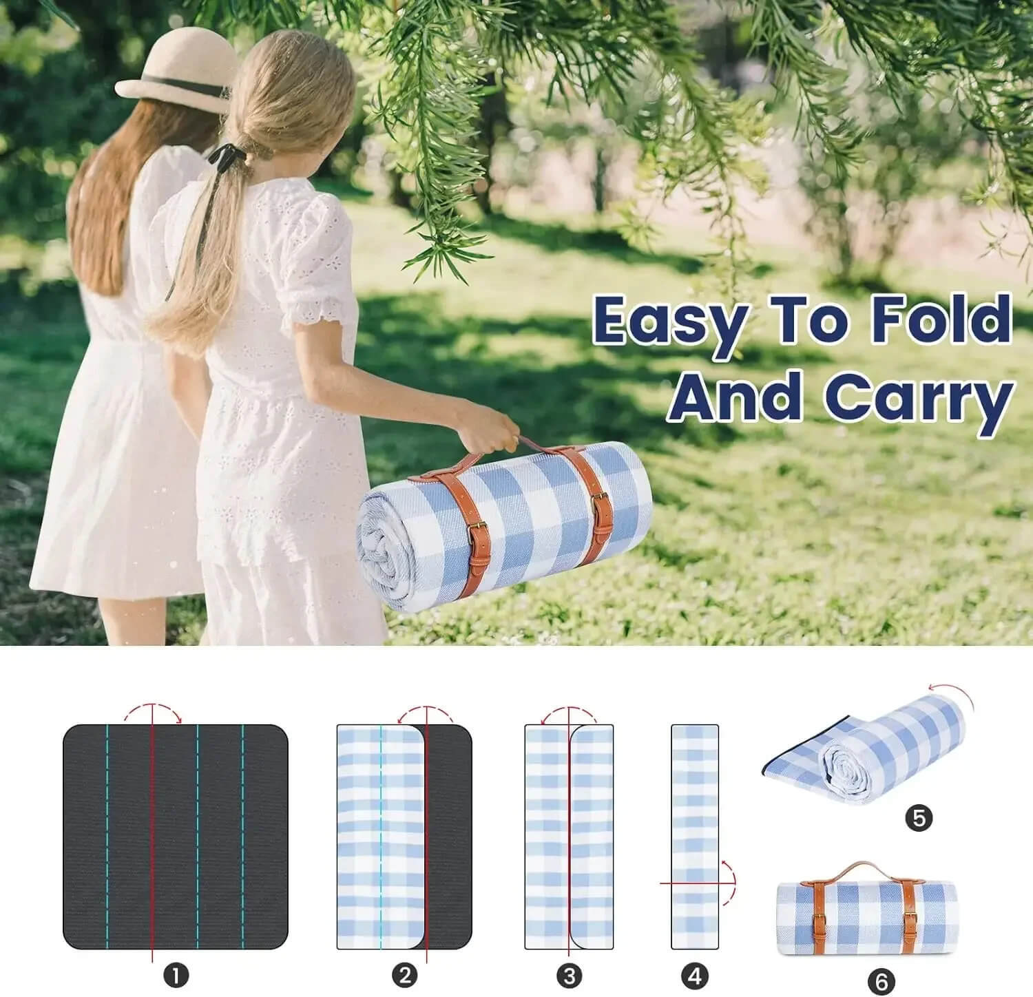 Extra Large Portable and waterproof Sand-proof Foldable Outdoor park, beach, Fashion Handy Mat Tote Picnic Blankets in Blue, with white stripe, Blue, with white plaid, Mocha blue, with black-, white-, stripe, Red, with white plaid, Yellow, with white plaid