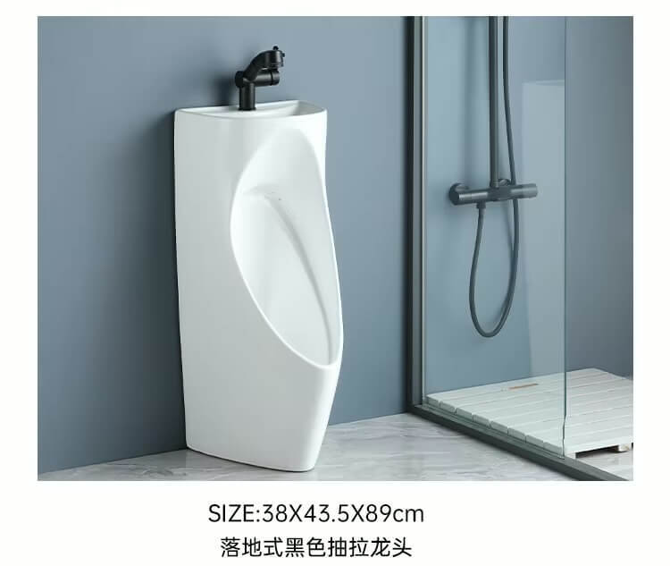 Integrated Ceramic Toilet with Washbasin  Household men's water-saving vertical wall mounted induction with washbasins sinks Bathroom toilets WC furniture hardware