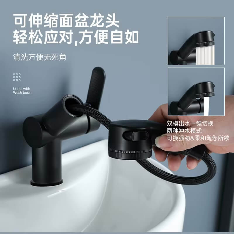 Integrated Ceramic Toilet with Washbasin  Household men's water-saving vertical wall mounted induction with washbasins sinks Bathroom toilets WC furniture hardware