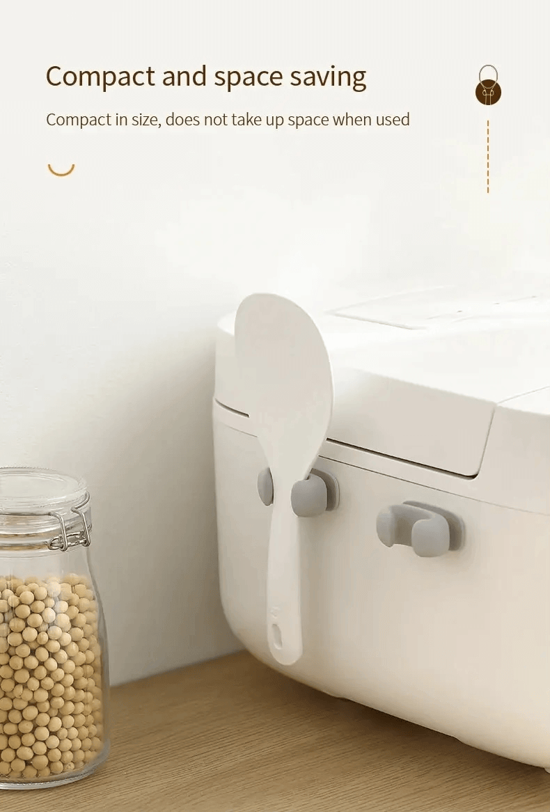 Rice Spoon Holder Silicone Storage Rack, Kitchen Wall-Mounted Cooker Spoon Shelf, Placement Racks, home decor holders in White